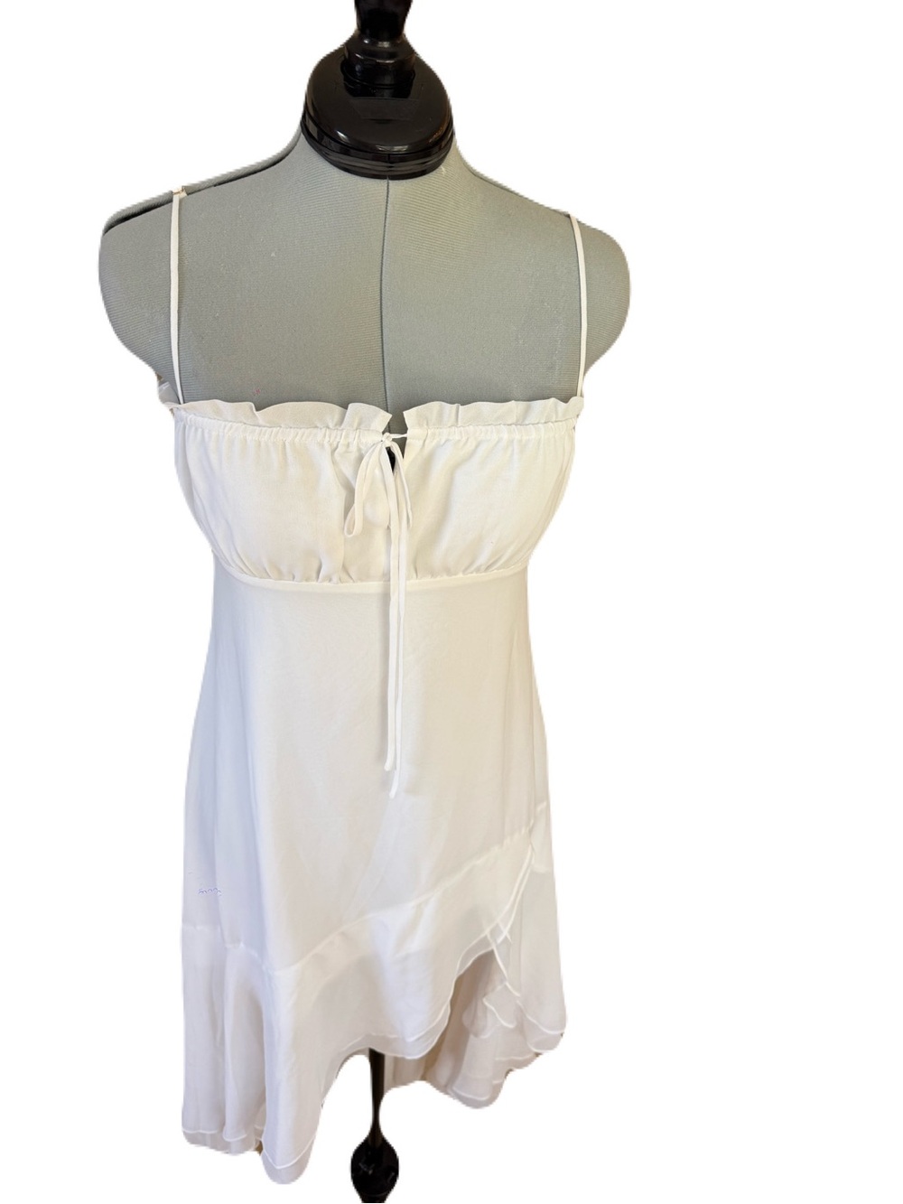 Amanda Uprichard Odelia Ivory High Low Maxi Dress M - Picture 8 of 11